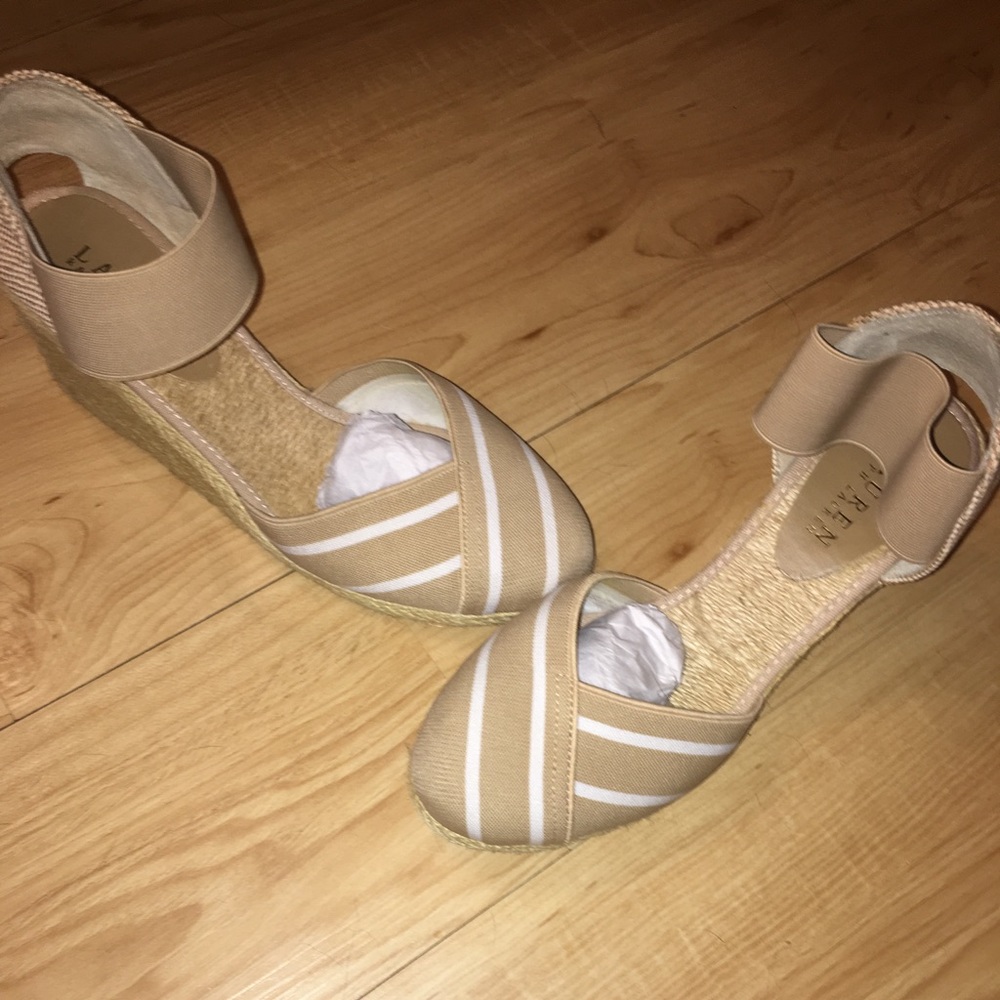 Ralph Lauren Espradilles Wedges Size 8.5